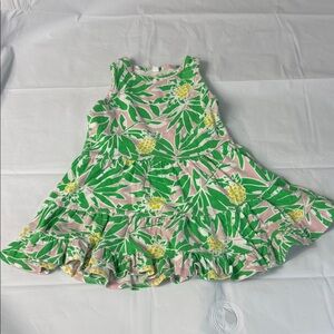 J. Crew Kids Dress with Green and Yellow Floral Design
